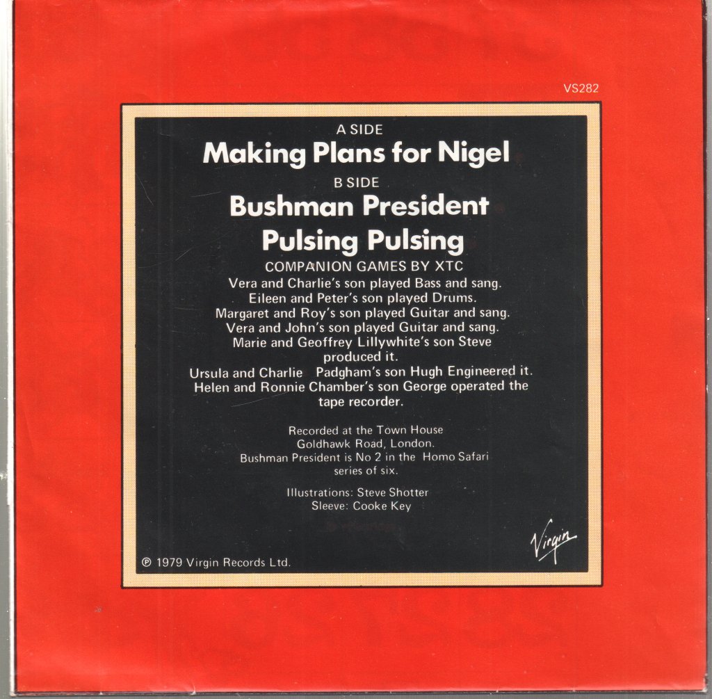 XTC - Making Plans For Nigel - 7 Inch