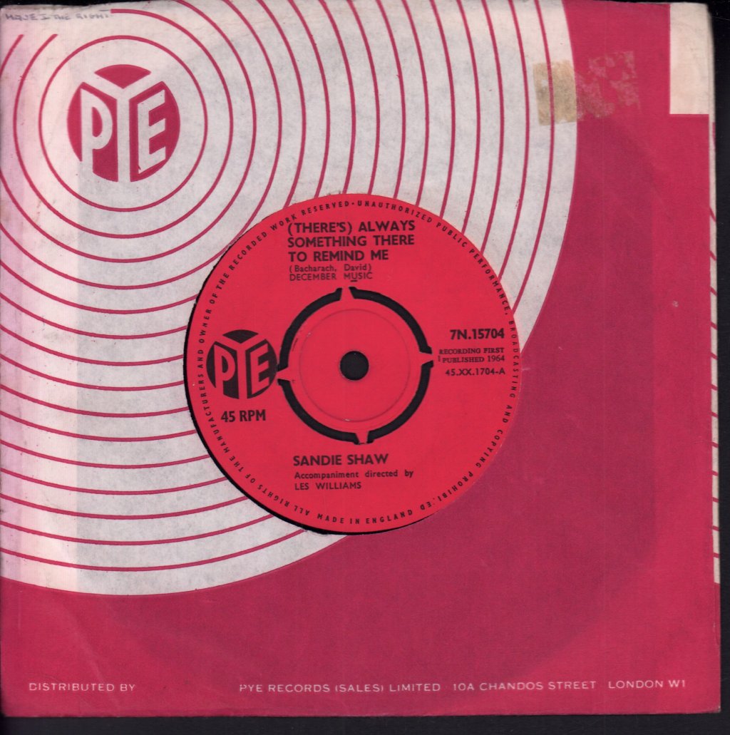 Sandie Shaw - There's Always Something There To Remind Me - 7 Inch