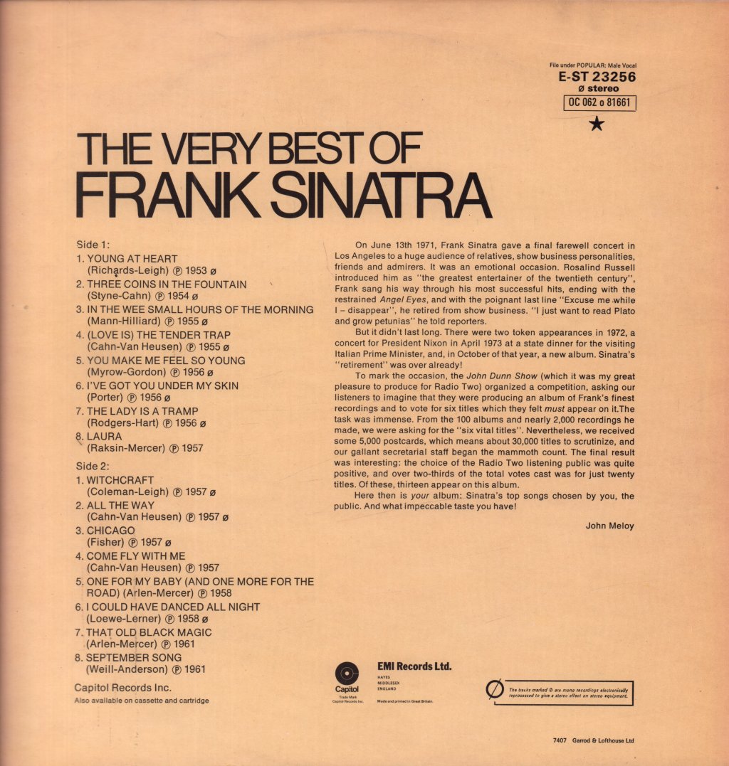Frank Sinatra - Very Best Of - Lp