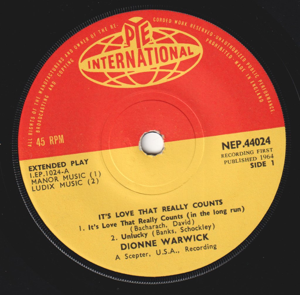 Dionne Warwick - It's Love That Really Counts - 7 Inch