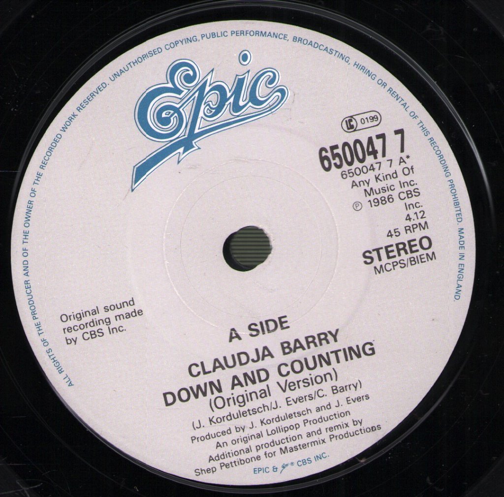 Claudja Barry - Down And Counting - 7 Inch