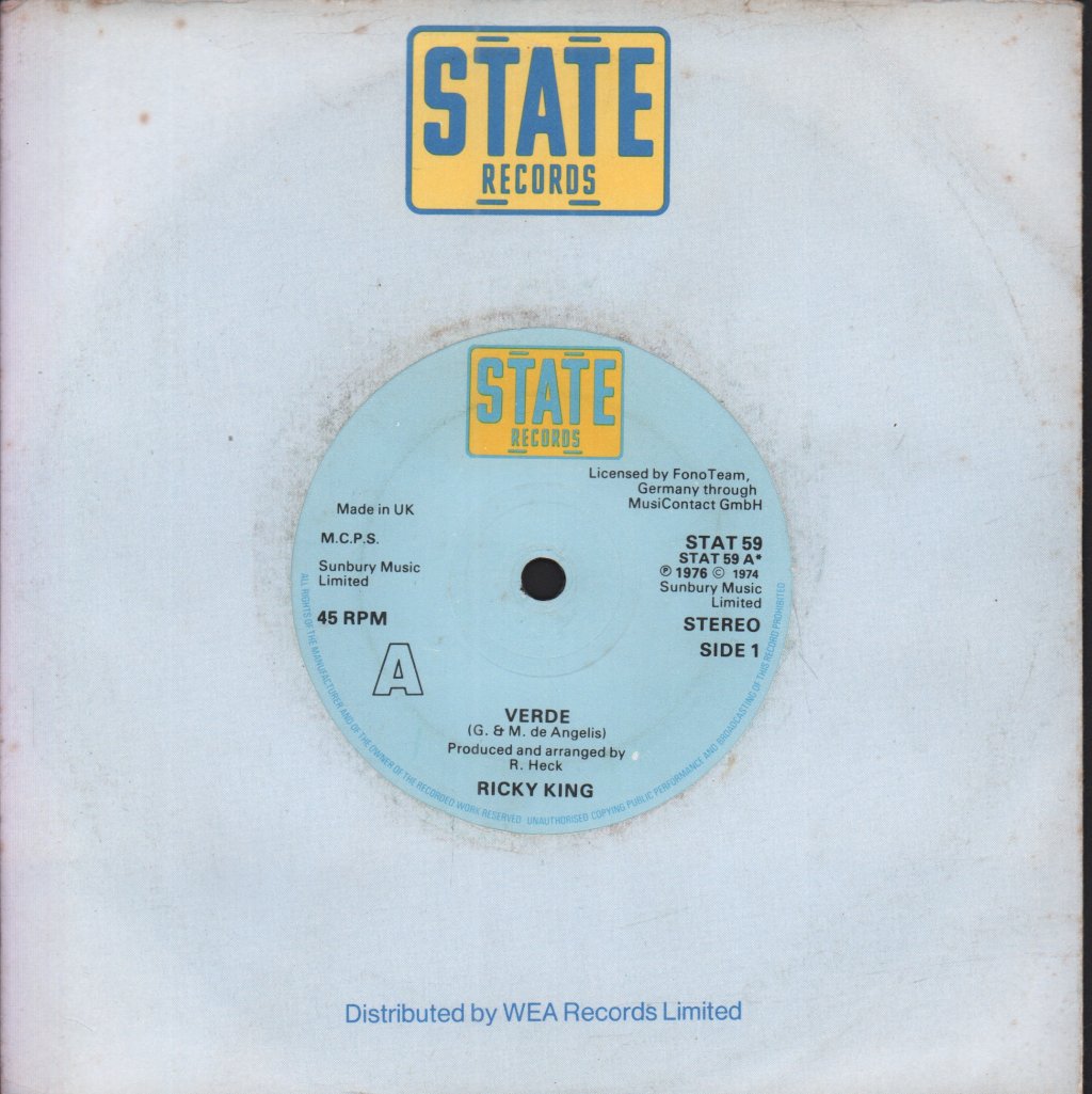 Ricky King - Verde - 7 Inch
