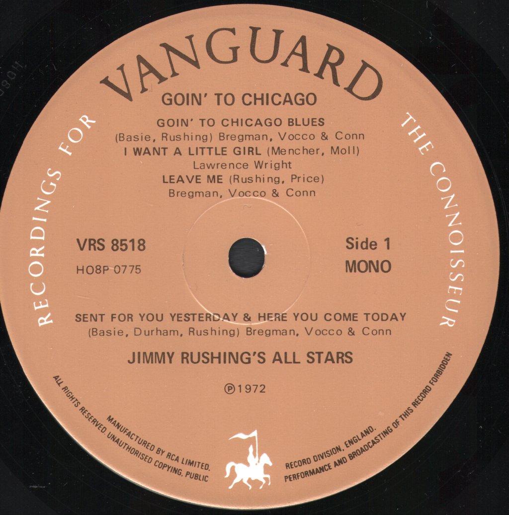 Jimmy Rushing's All Stars - Goin' To Chicago - Lp