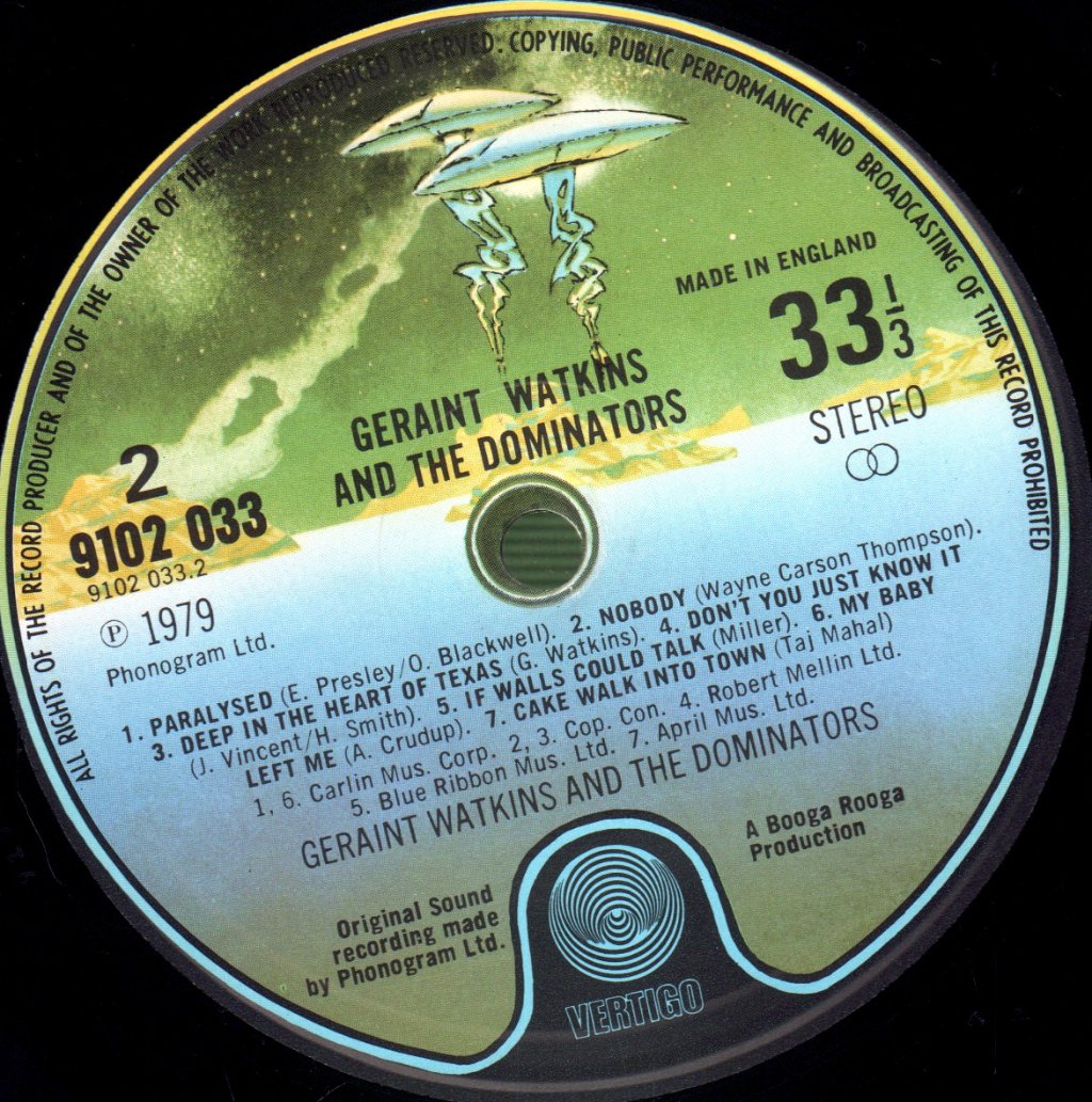 Geraint Watkins And The Dominators - Geraint Watkins And The Dominators - Lp