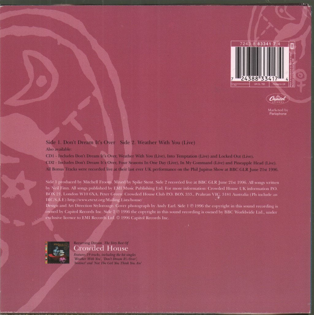 Crowded House - Don't Dream It's Over - 7 Inch