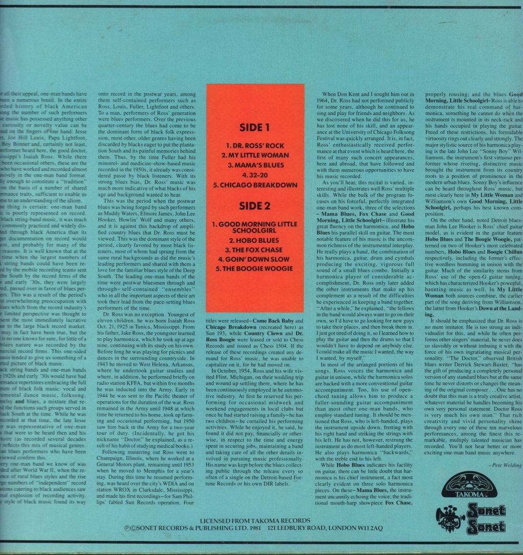 Doctor Ross - One Man Band - Lp