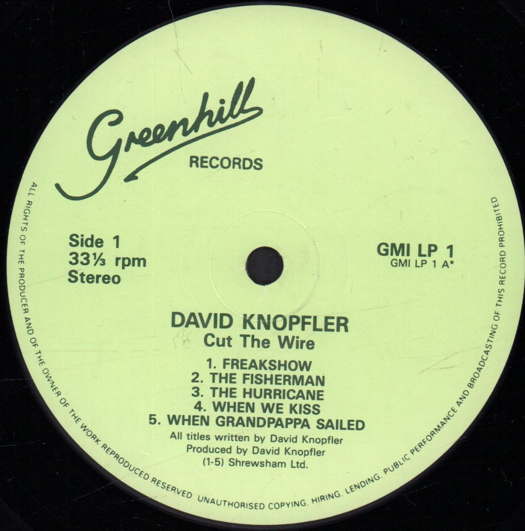 David Knopfler - Cut The Wire - Lp