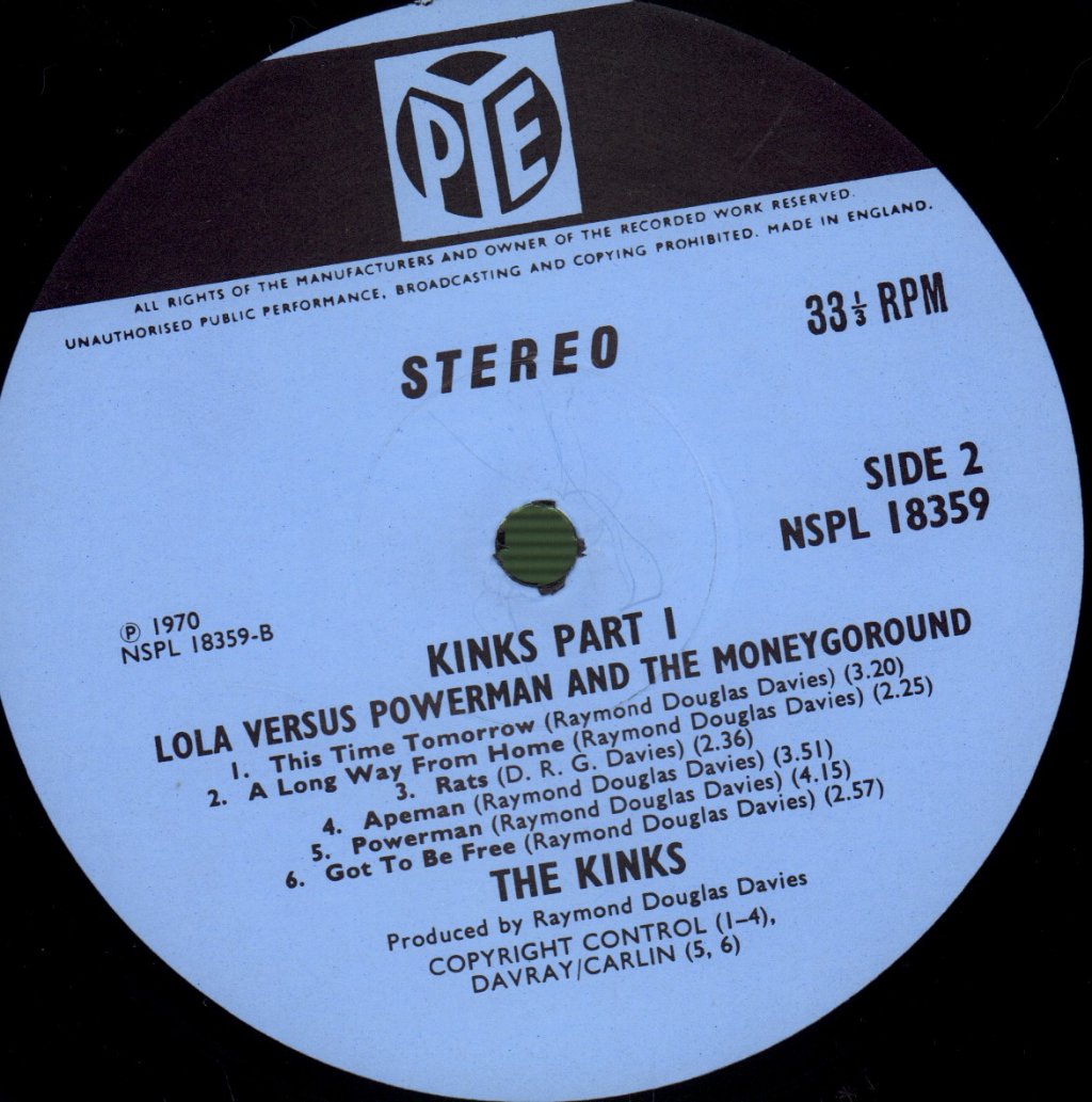 Kinks - Lola Versus Powerman And The Moneygoround, Part One - Lp