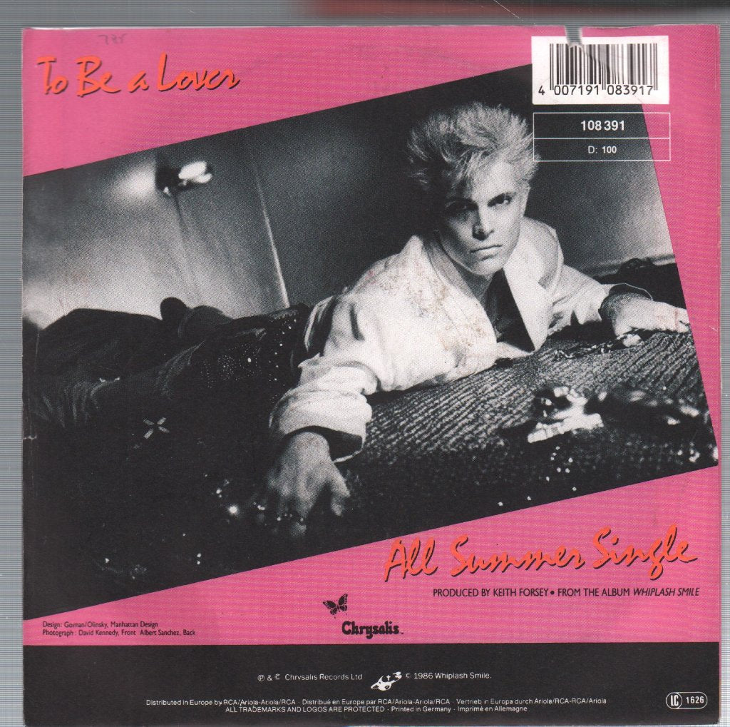 Billy Idol - To Be A Lover - 7 Inch