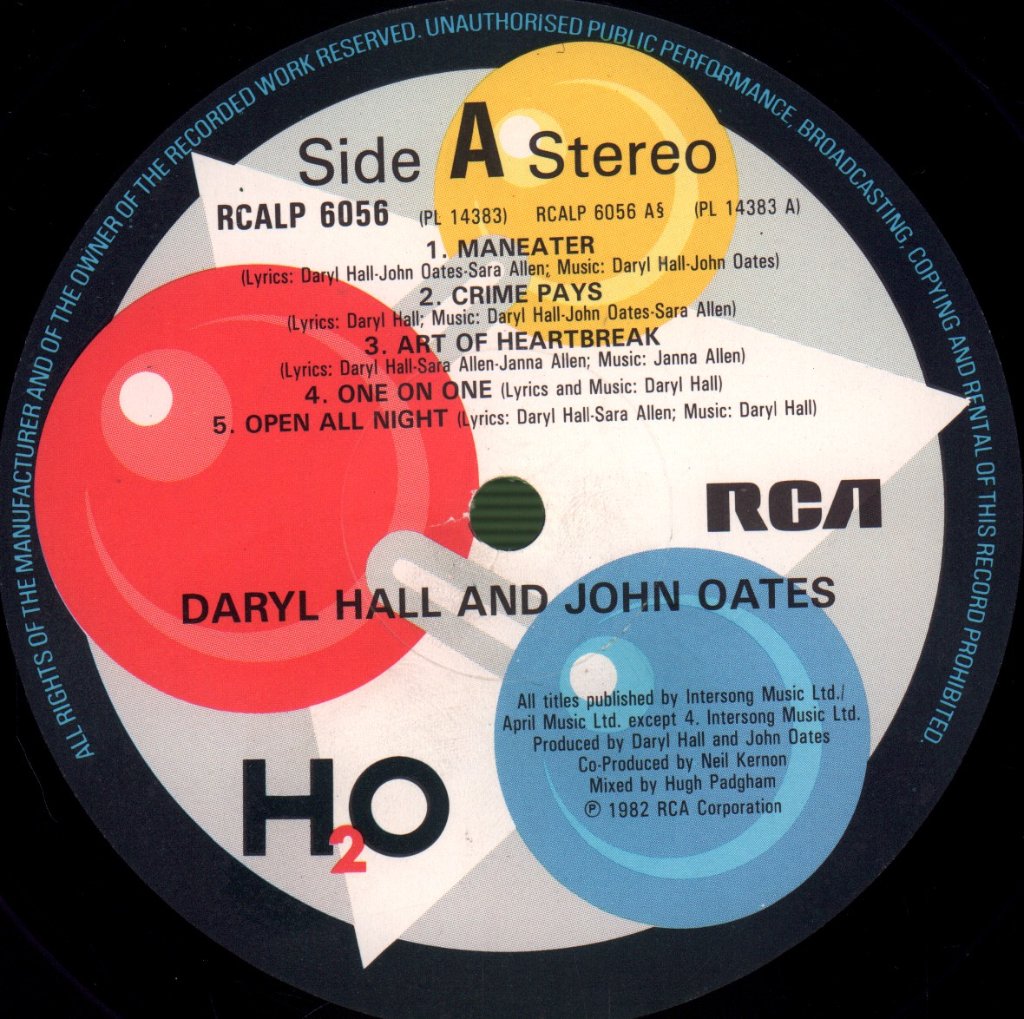Hall And Oates - H2O - Lp
