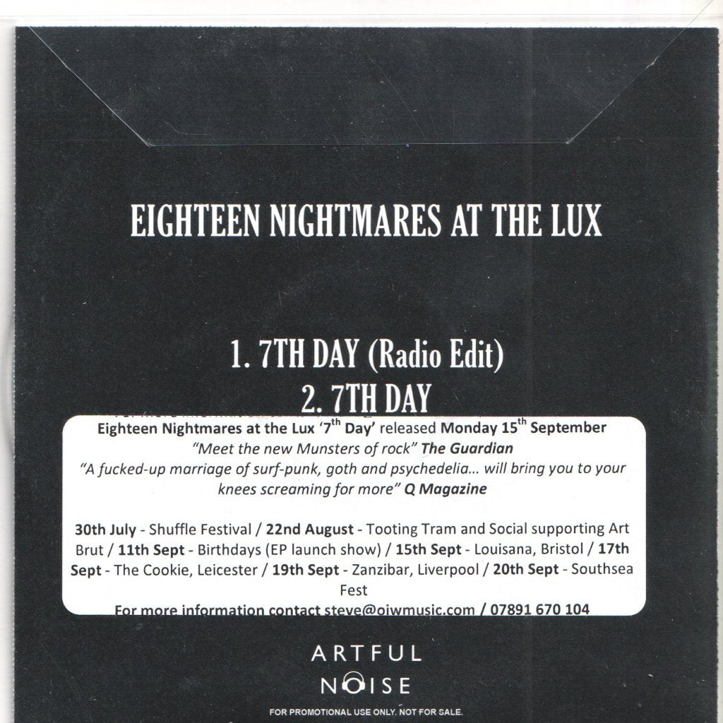 Eighteen Nightmares At The Lux - Mouth To Mouth - Cdr