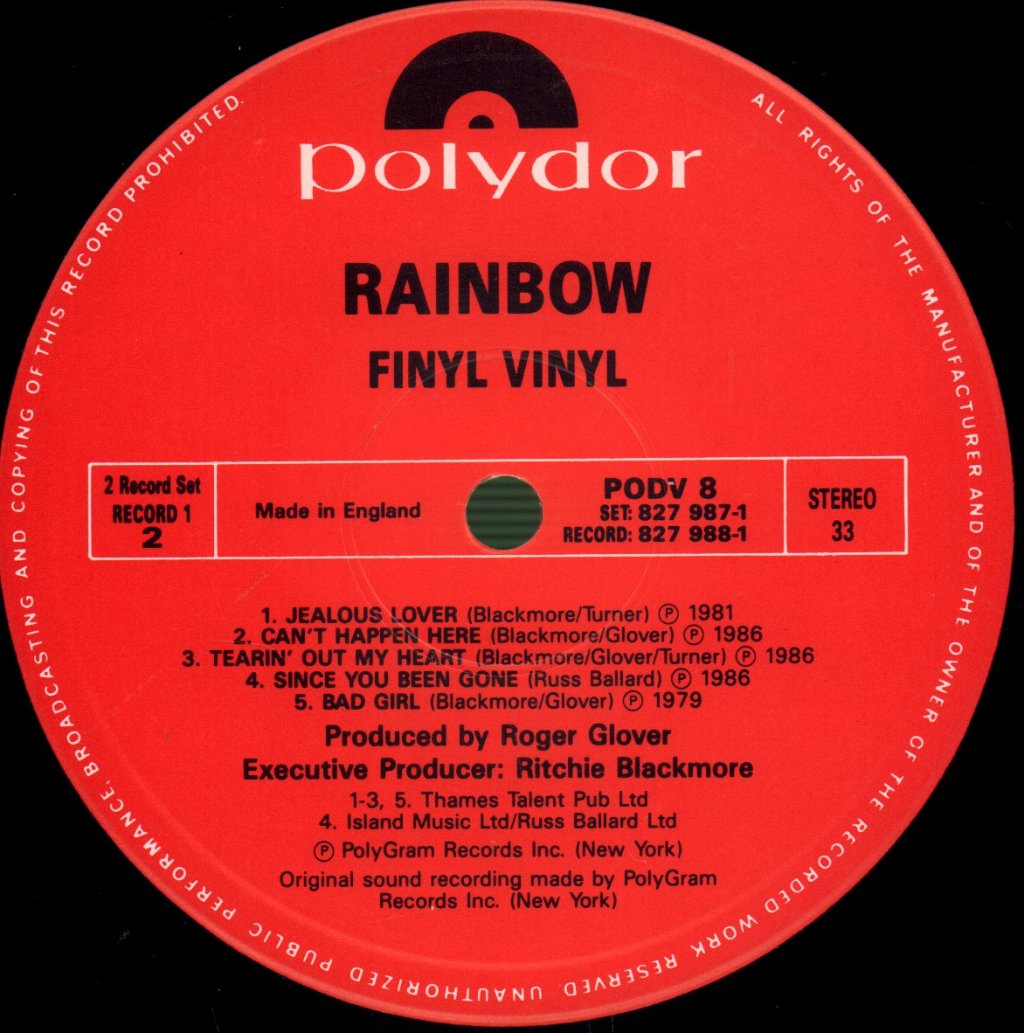Rainbow - Finyl Vinyl - Double Lp