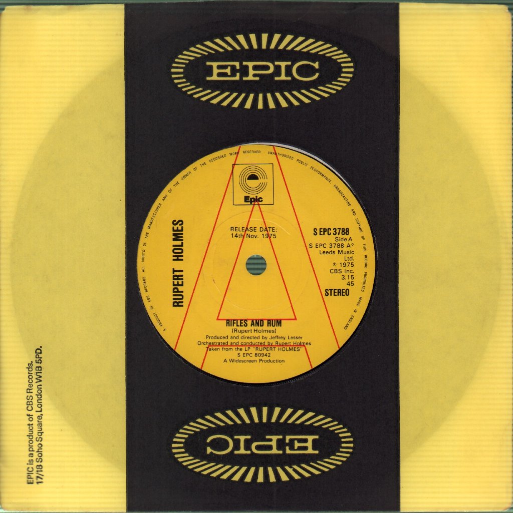 Rupert Holmes - Rifles And Rum - 7 Inch