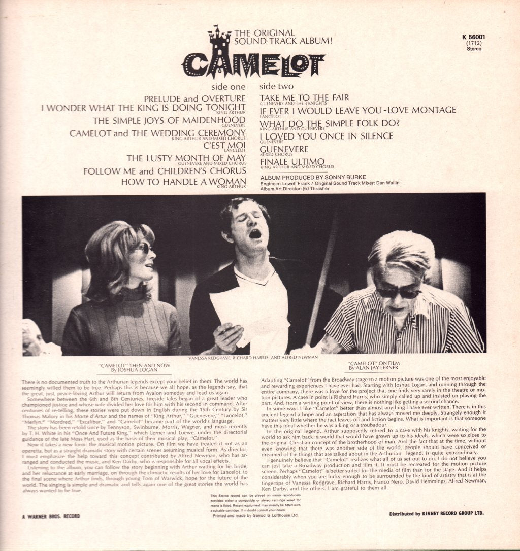 Various Artists - Camelot (Original Motion Picture Sound Track) - Lp