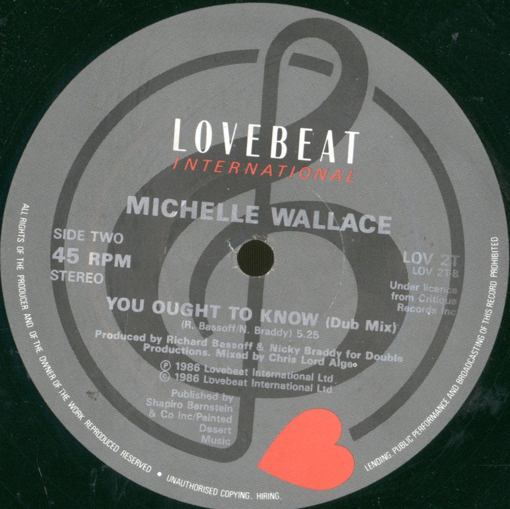 Michelle Wallace - You Ought To Know - 12 Inch