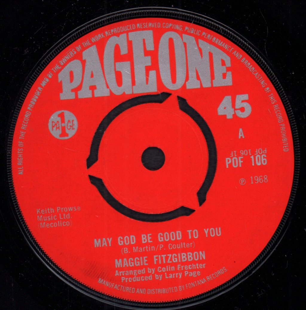 Maggie Fitzgibbon - May God Be Good To You - 7 Inch