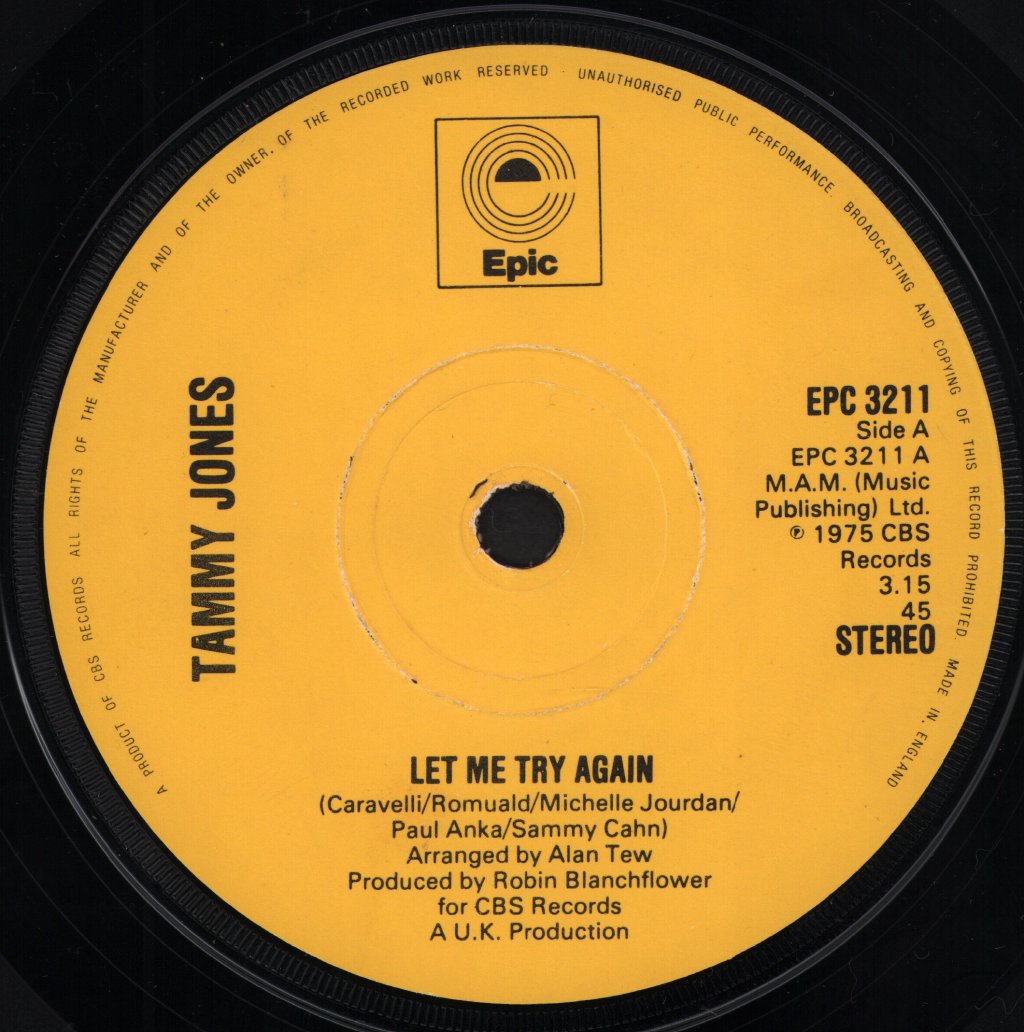 Tammy Jones - Let Me Try Again - 7 Inch