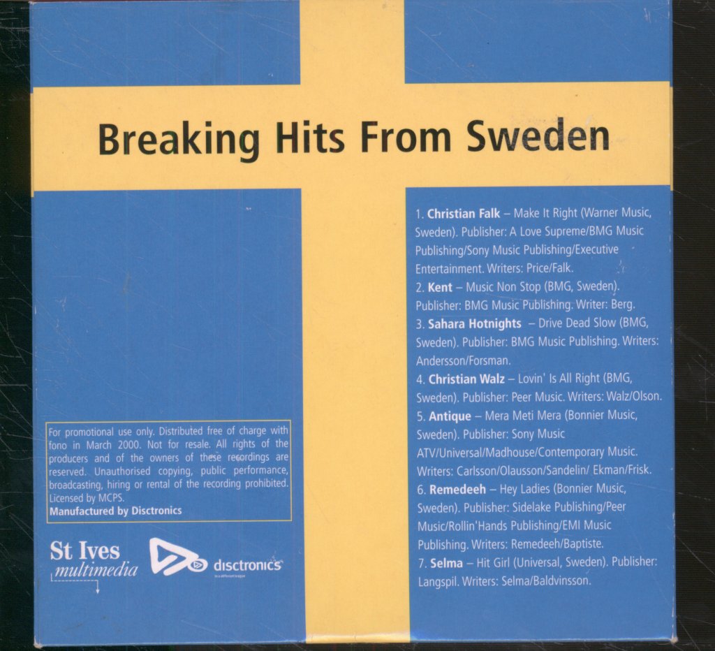 Various Artists - Breaking Hits From Sweden - Cd