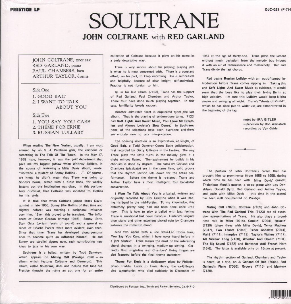 John Coltrane - Soultrane - Lp
