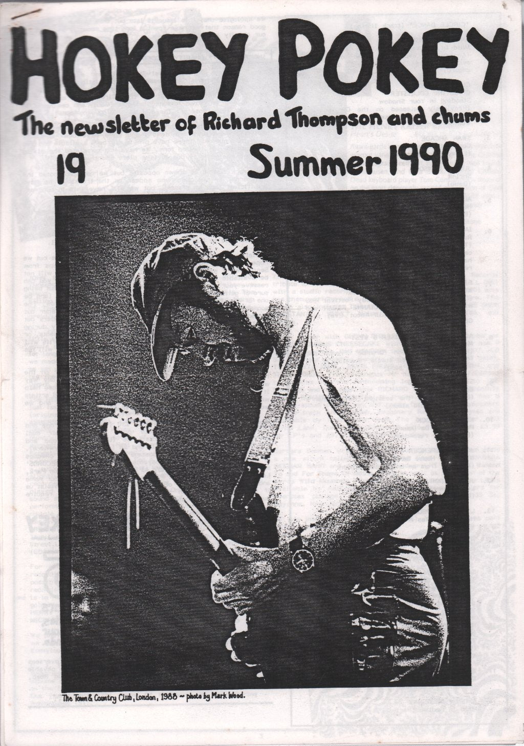 Richard Thompson - Hokey Pokey 19 - Summer 1990 - Fanzine