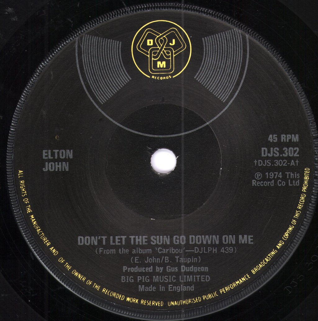 Elton John - Don't Let The Sun Go Down On Me - 7 Inch