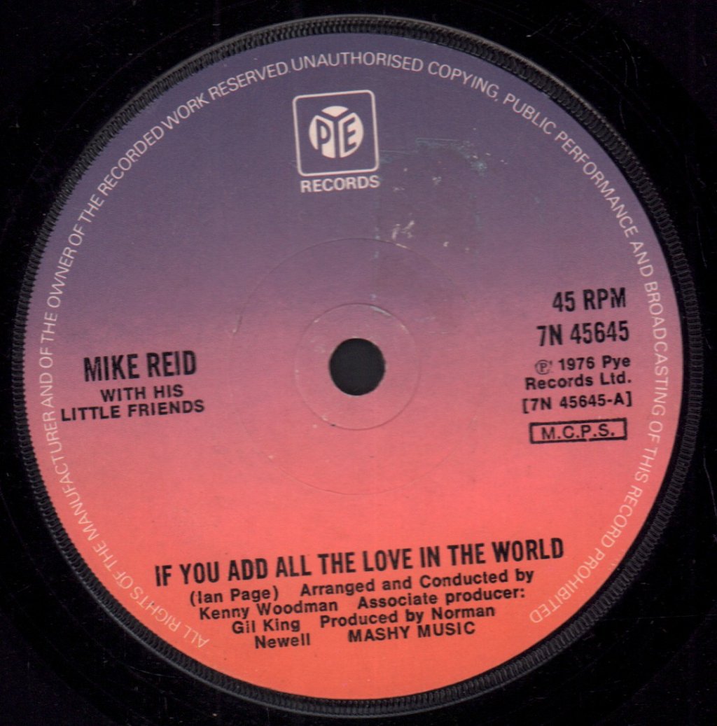 Mike Reid - If You Add All The Love In The World - 7 Inch