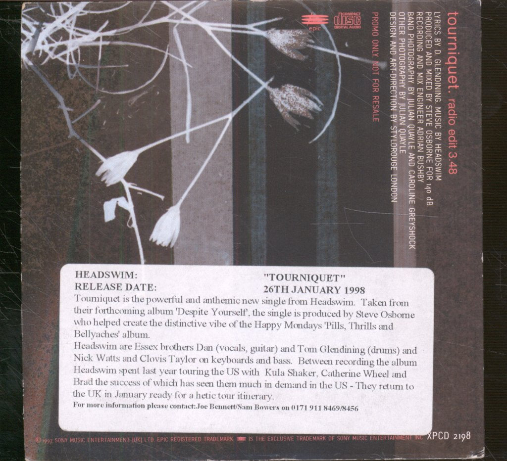 Headswim - Tourniquet (Radio Edit) - Cd