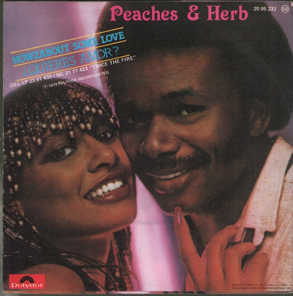 Peaches And Herb - Howzabout Some Love = ¿Quieres Amor? - 7 Inch