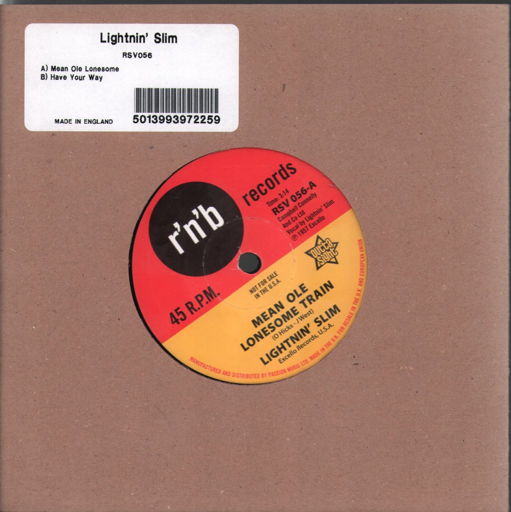 Lightnin Slim - Mean Ole Train - 7 Inch
