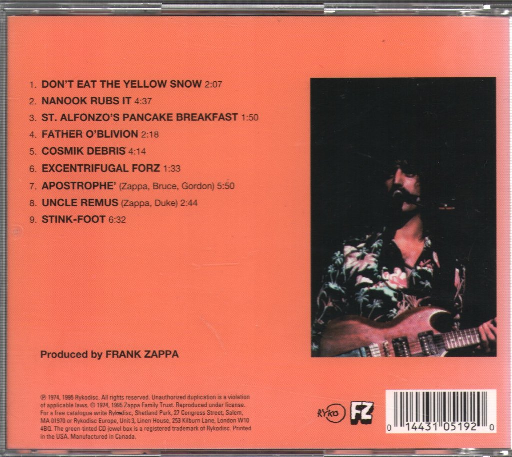 Frank Zappa - Apostrophe (') - Cd