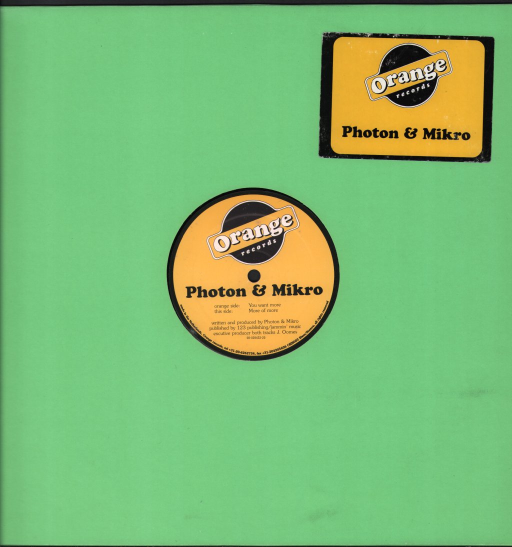 Photon & Mikro - You Want More / More Of More - 12 Inch
