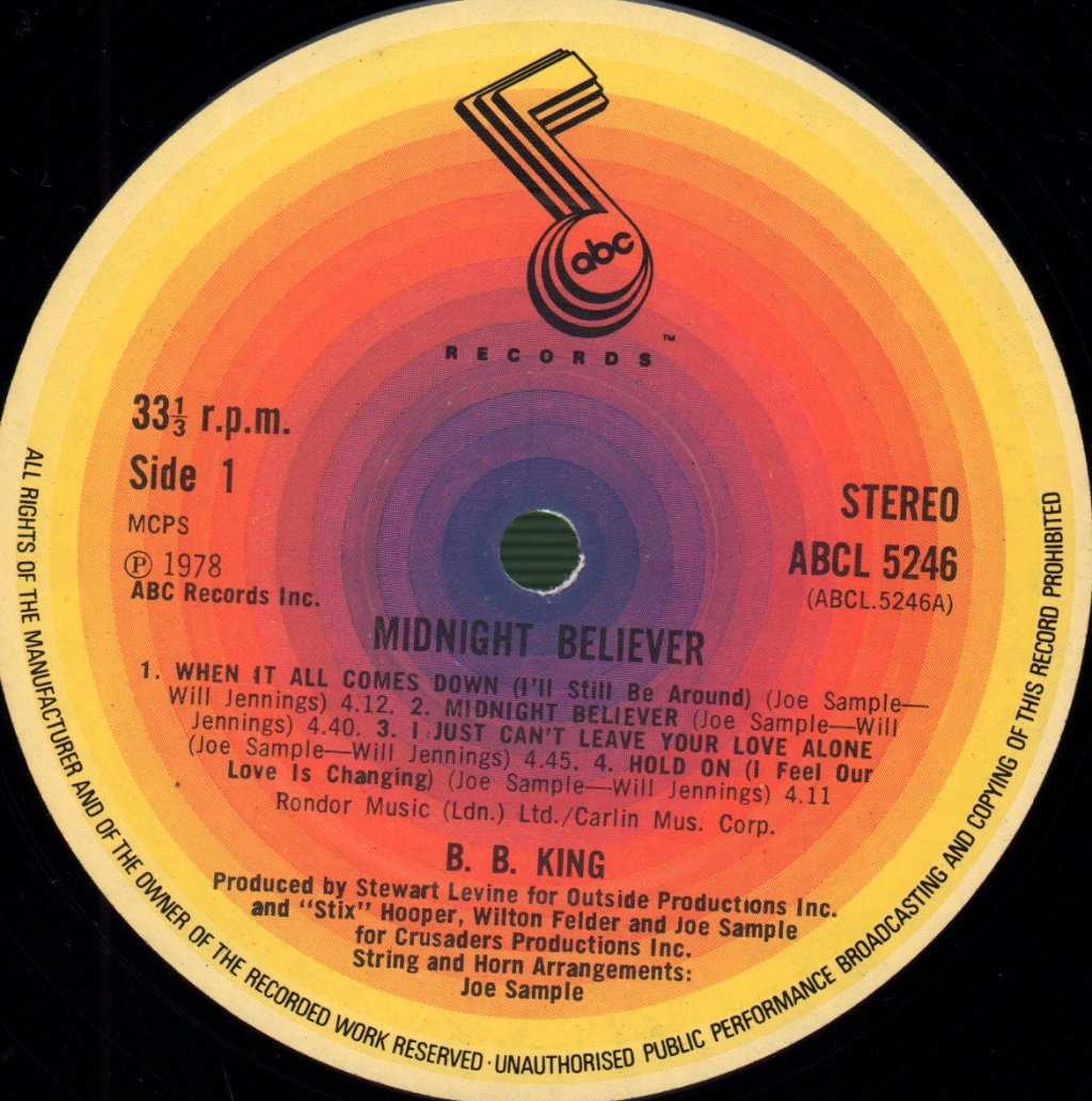 B.B. King - Midnight Believer - Lp