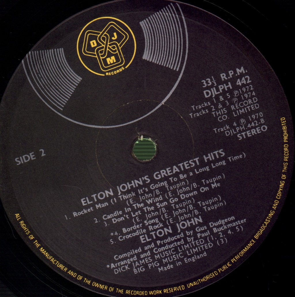 Elton John - Greatest Hits - Lp