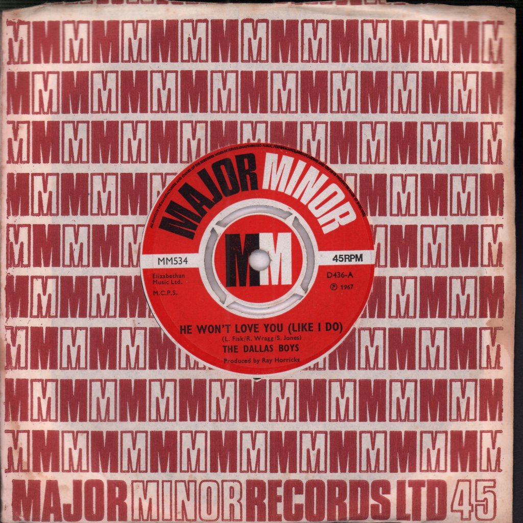 Dallas Boys - He Won't Love You Like I Do - 7 Inch