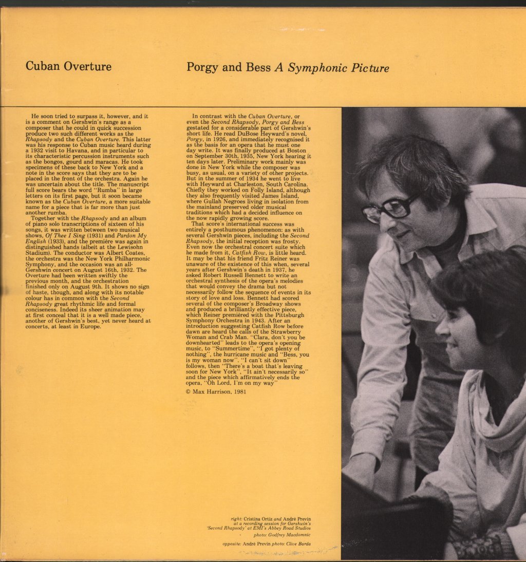 Andre Previn / London Symphony Orchestra - Previn Conducts Gerschwin - Lp