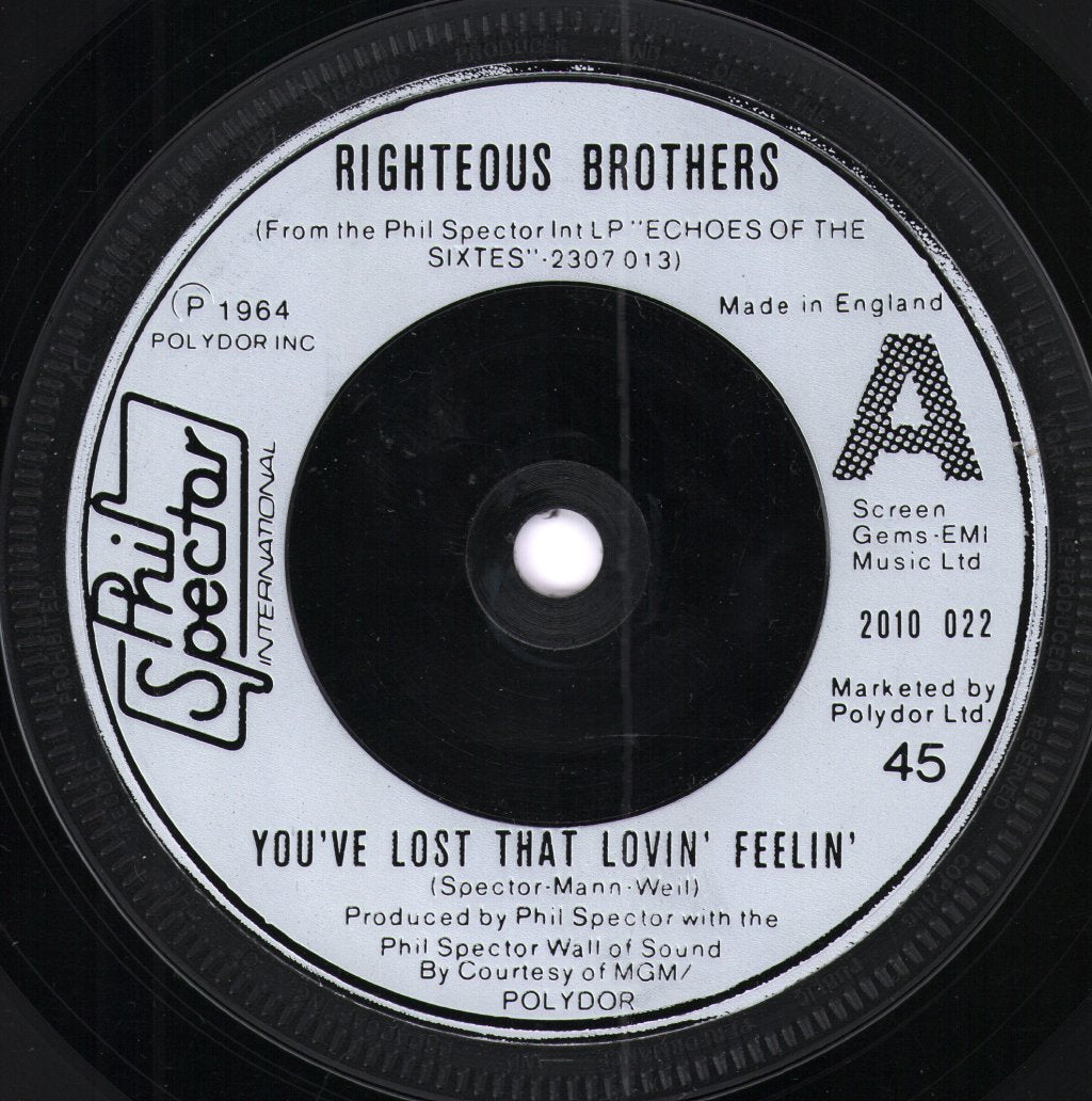 Righteous Brothers - You've Lost That Lovin' Feelin' - 7 Inch
