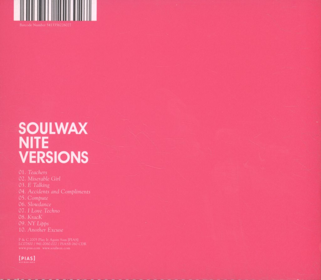Soulwax - Nite Versions - Cd