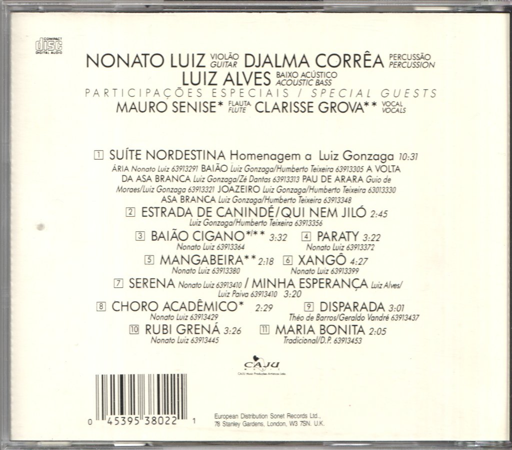 Nonato Luiz Djalma Correa Luiz Alves - Gosto De Brasil - Cd