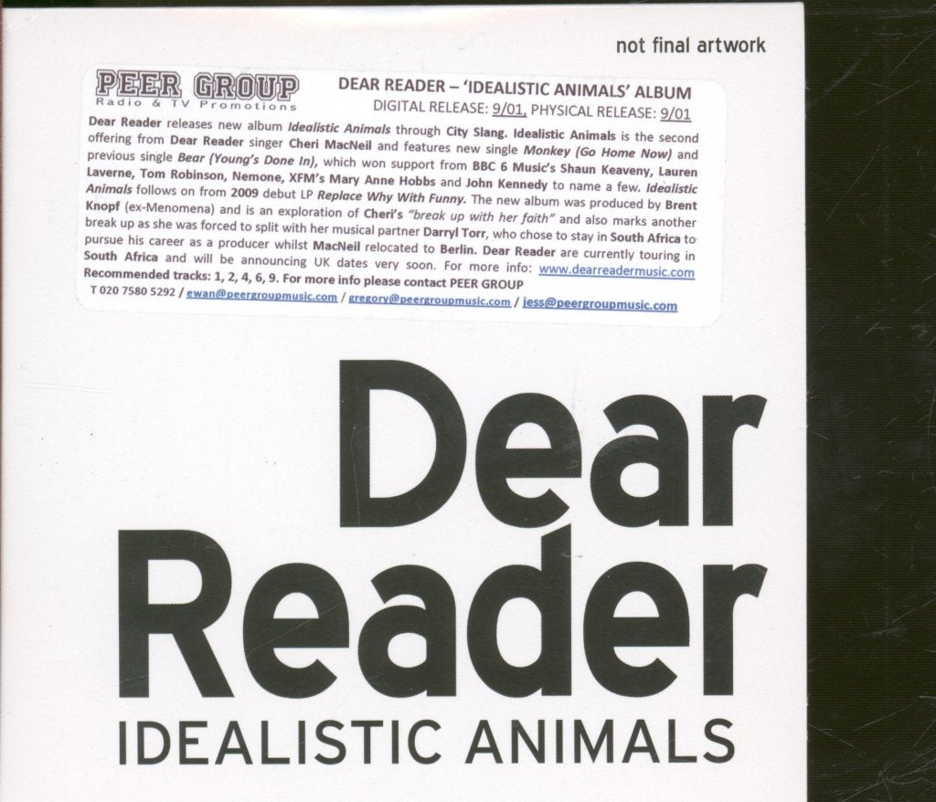 Dear Reader - Idealistic Animals - Cd