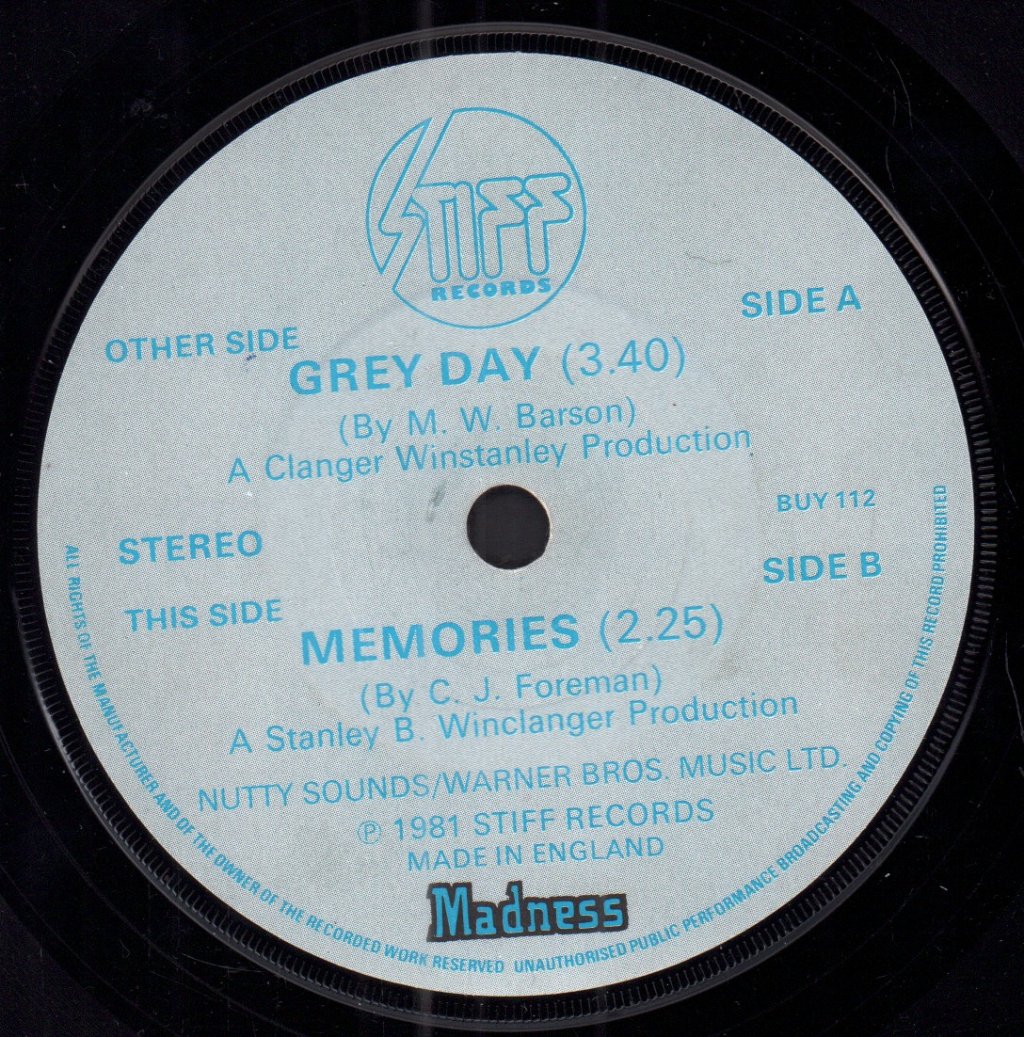 Madness - Grey Day - 7 Inch