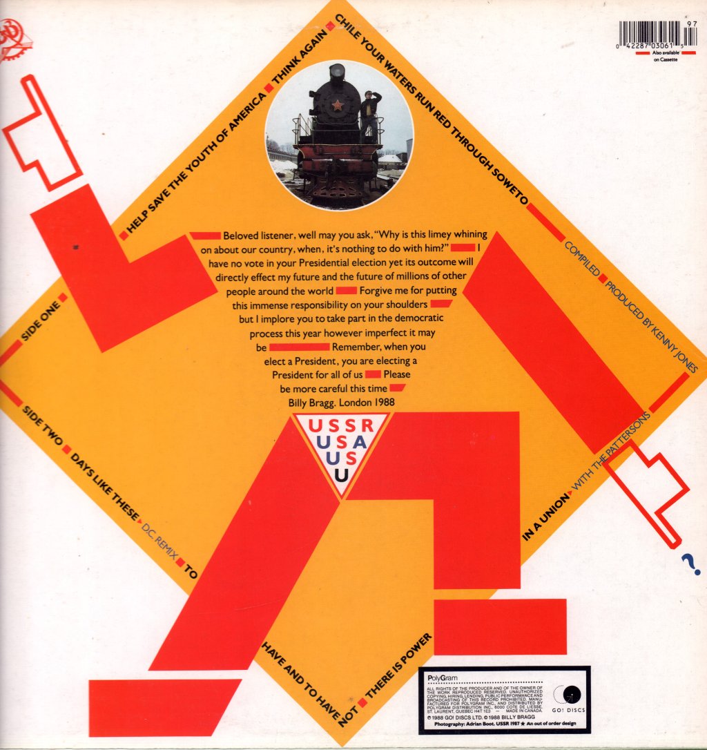 Billy Bragg - Help Save The Youth Of America (Live And Dubious) - Lp