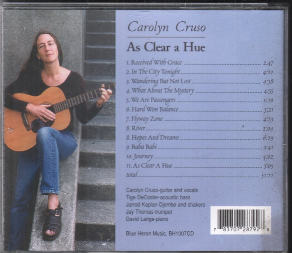 Carolyn Cruso - As Clear A Hue - Cd