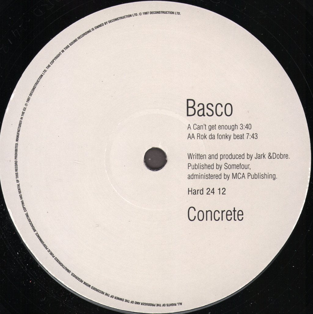 Basco - Can't Get Enough - 12 Inch