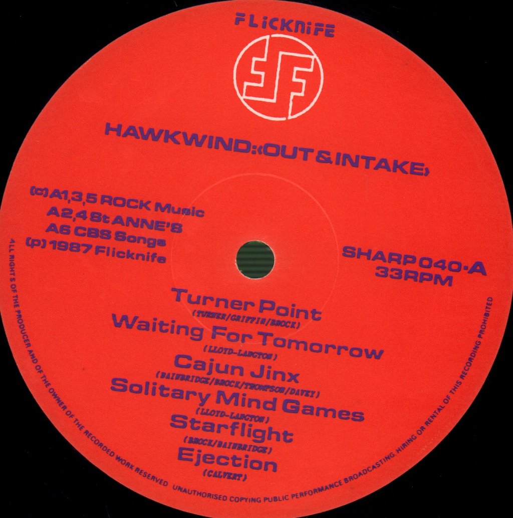 Hawkwind - Out And Intake - Lp