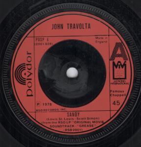 John Travolta - Sandy - 7 Inch
