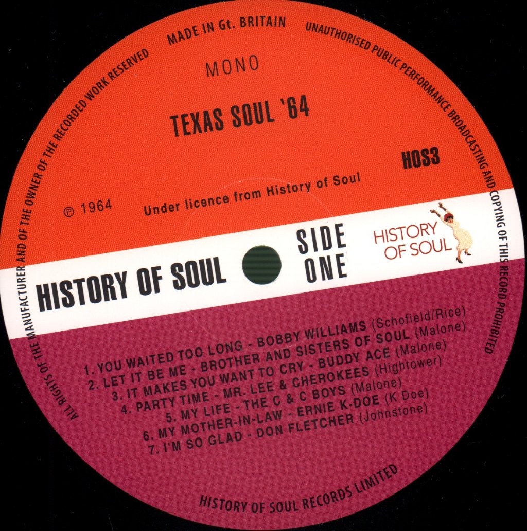 Various Artists - Texas Soul '64 - Lp