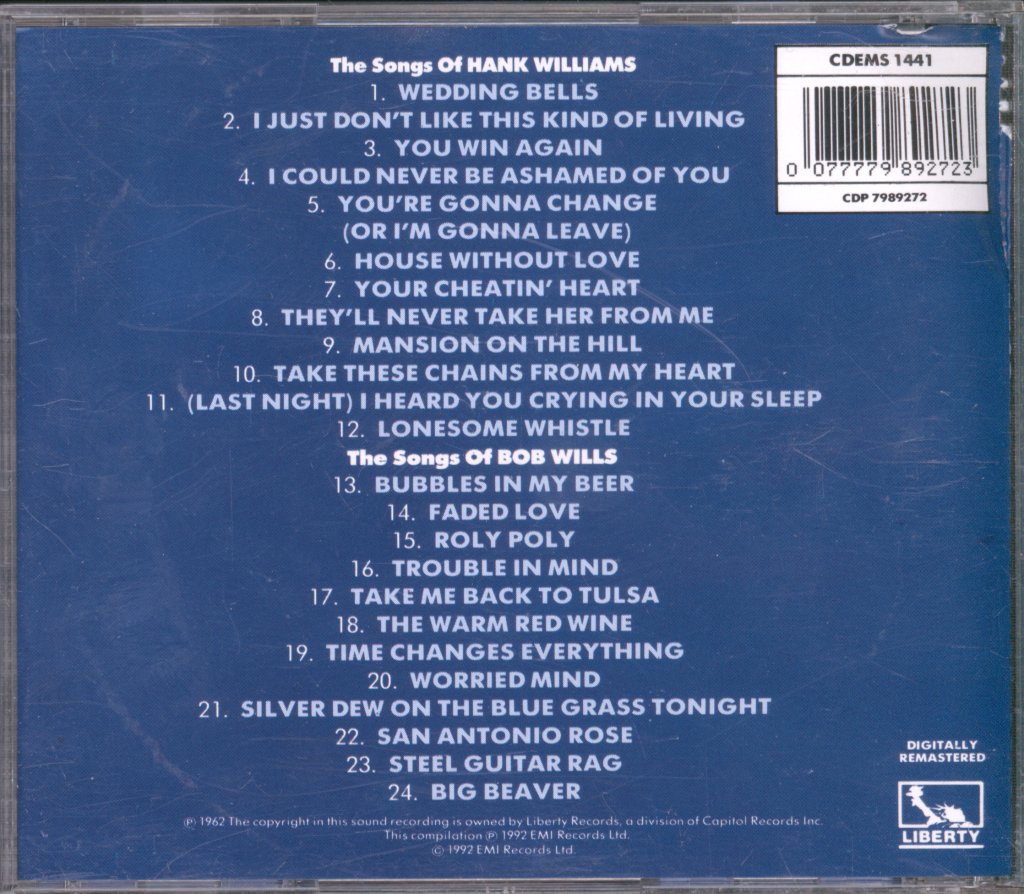 George Jones - George Jones Salutes Hank Williams And Bob Wills - Cd