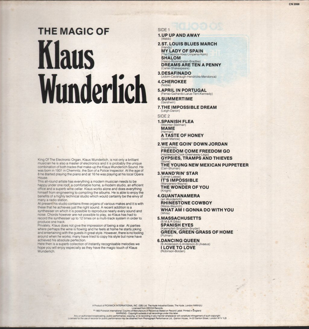 Klaus Wunderlich - Magic Of Klaus Wunderlich - Lp