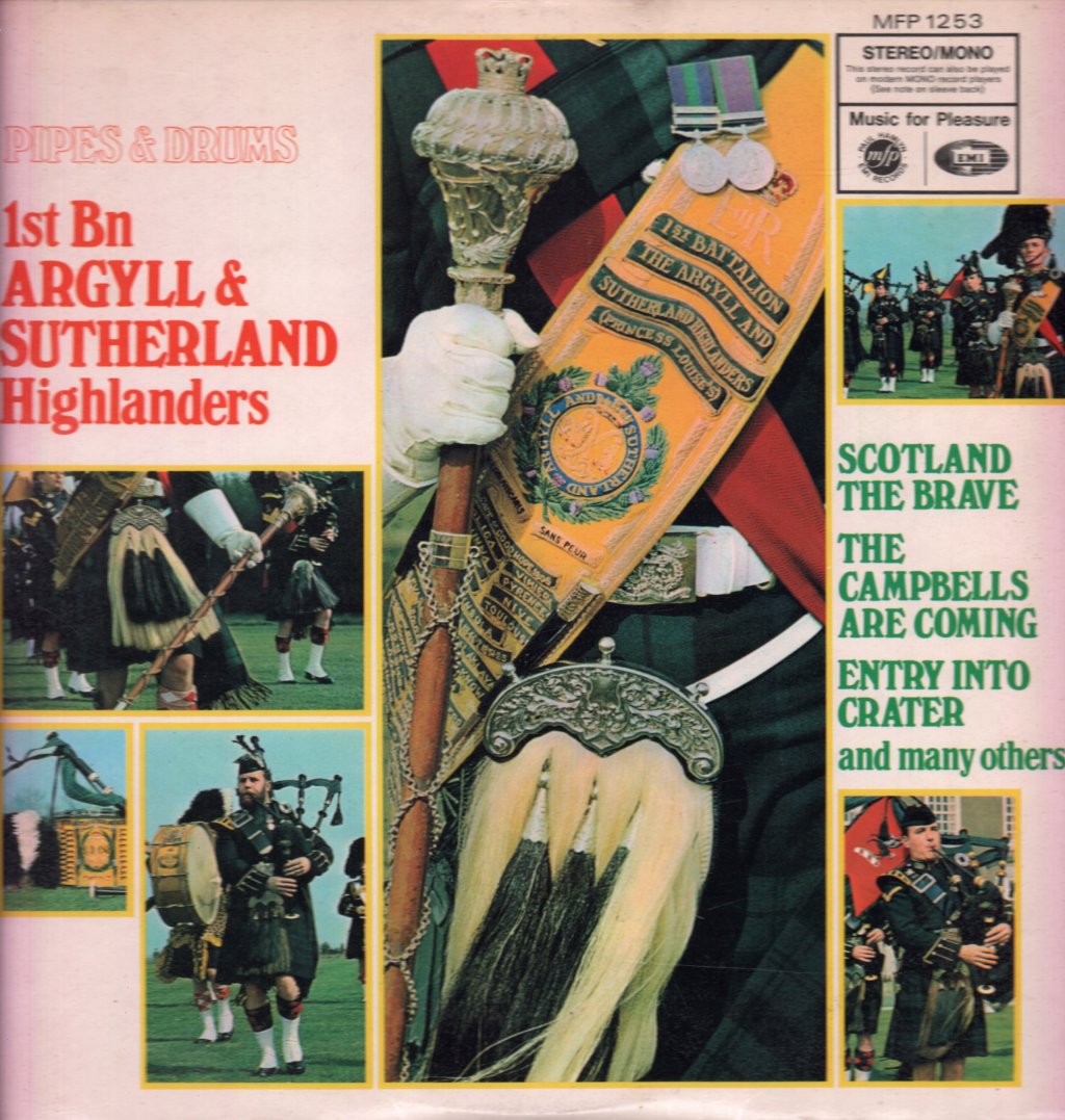 1st Bn Argyll & Sutherland Highlanders - Pipes & Drums - Lp