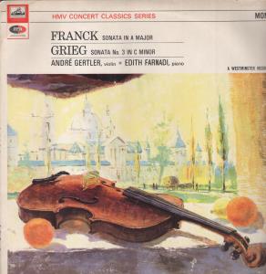 Andre Gertler / Edith Farnadi - Franck - Sonata In A Major / Grieg - Sonata No.3 In C - Lp